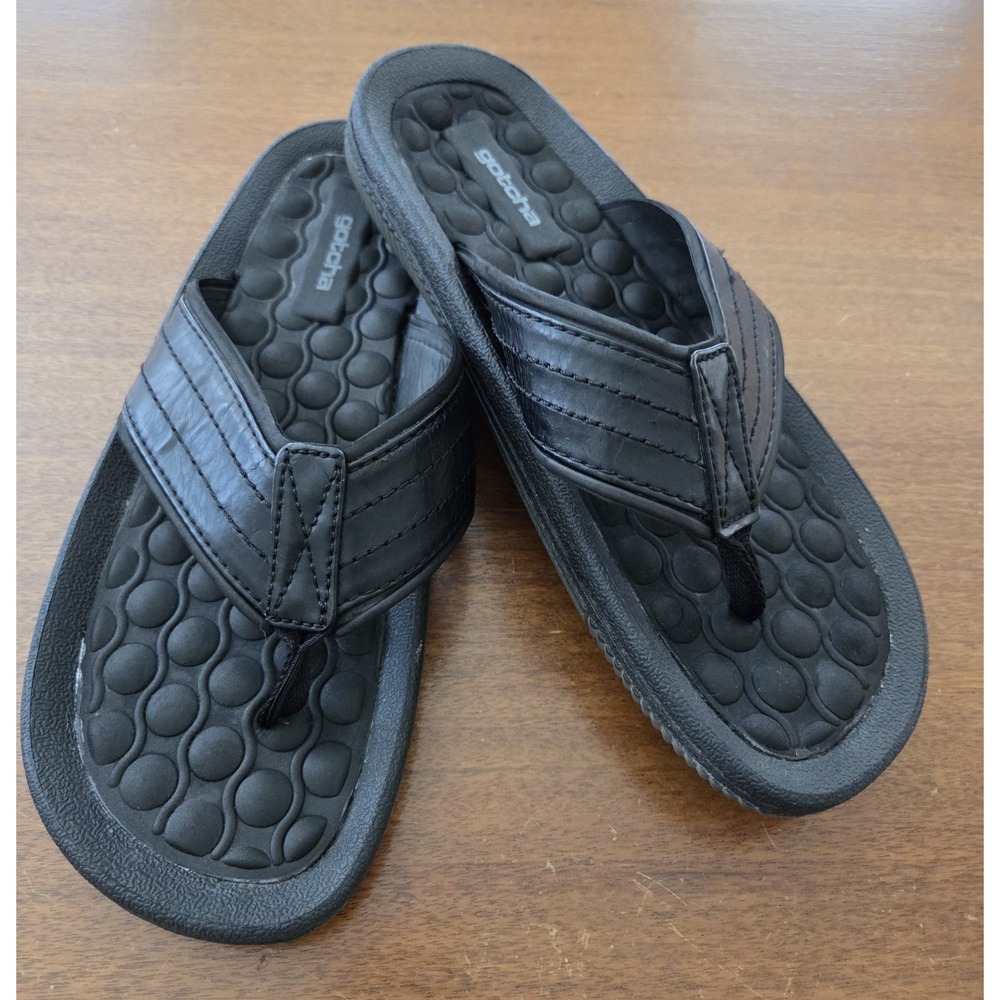 Men's Gotcha Monona Sandals Black Sz 11 Flip Flops Summer‎ Lake Beach